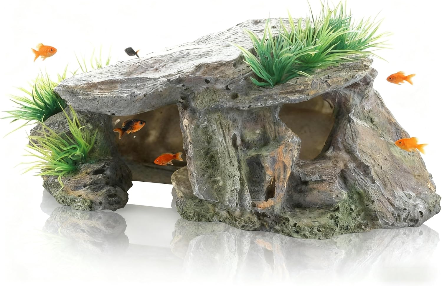 Betta Fish House Aquarium Decor,Resin Hollow Tree Trunk Cave, Ideal for Small Fish, Shrimp & Reptiles, Fits Various Aquarium Sizes