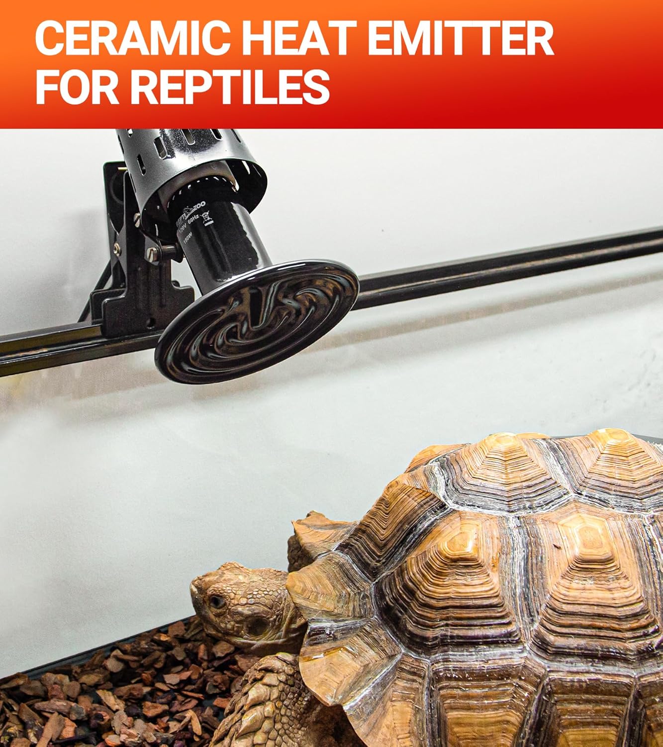 REPTI ZOO 150W Reptile Heat Lamp 2Pack Ceramic Heat Emitter Night Heat Lamp Bulbs Reptile Terrarium Heat lamp Tank Heat Bulb for Turtle Bearded Dragon Gecko Lizard Snake Chicken E26