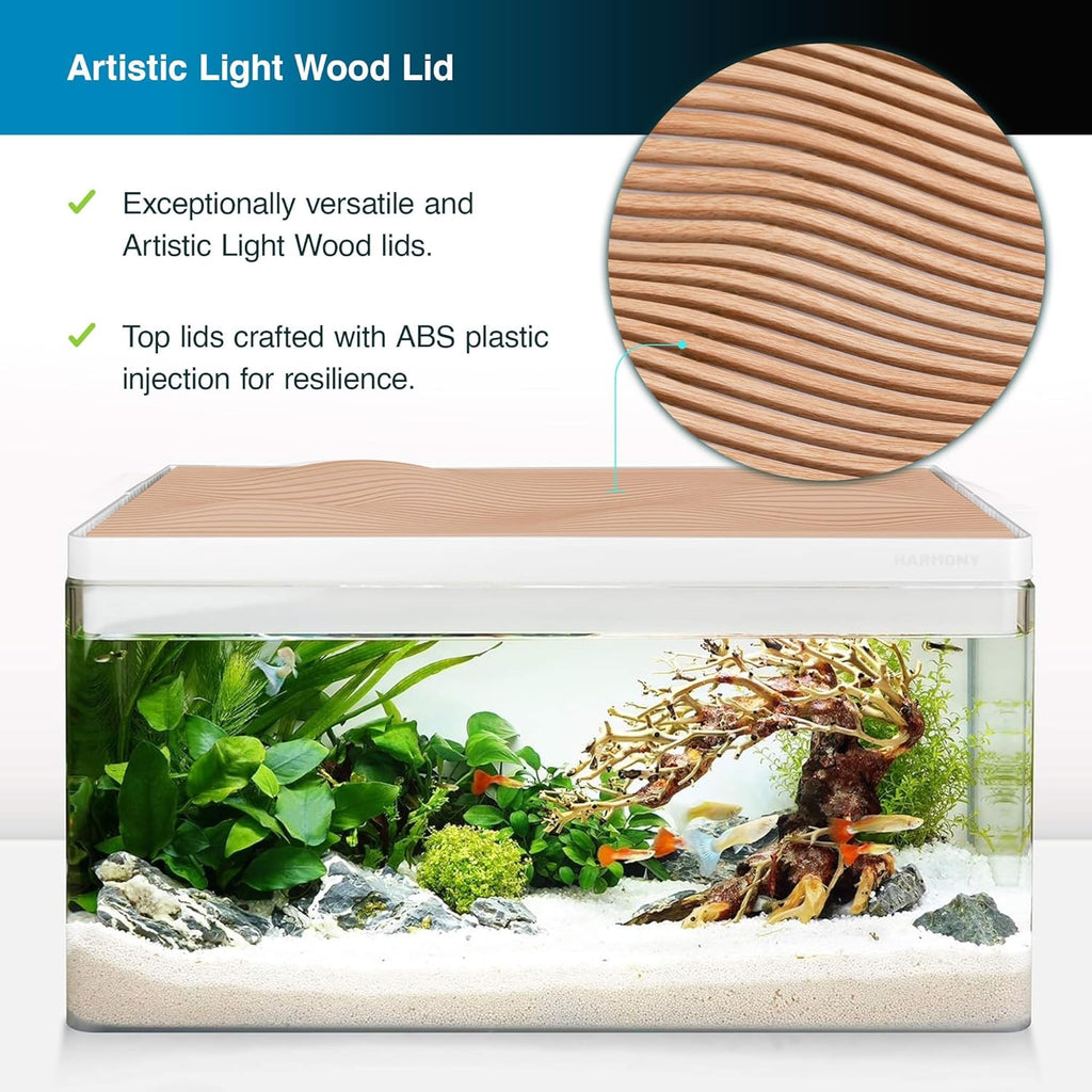 Cedar Wood Grain Top Lid for Clairnara Harmony Aquatic Tank