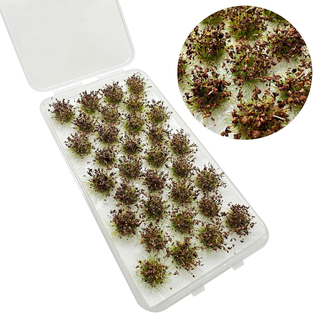 Woohome Static Grass Tufts Model - Brown Bushy Tufts Flower Cluster Vegetation Groups for Train Landscape Railway Modeling
