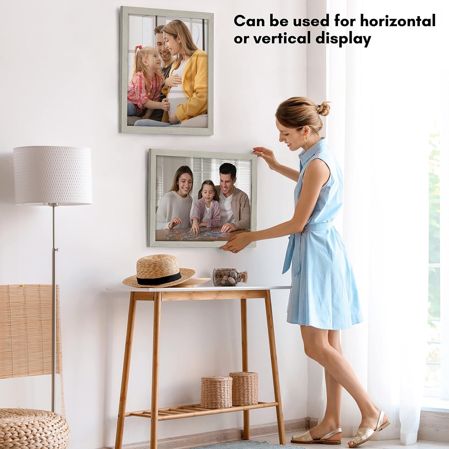 Americanflat 16x20 Picture Frame with Polished Plexiglass - Wide Picture Frames Made of Engineered Wood for Vertical or Horizontal Wall Display - Epic Collection - Grey