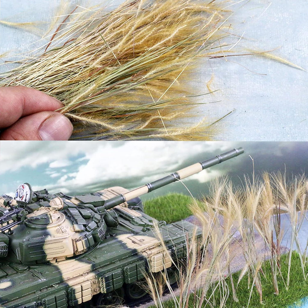 Cayway Miniature Static Grass Model Grass Tufts Model Wheat Static Artificial Grass for Train Landscape Railroad Scenery