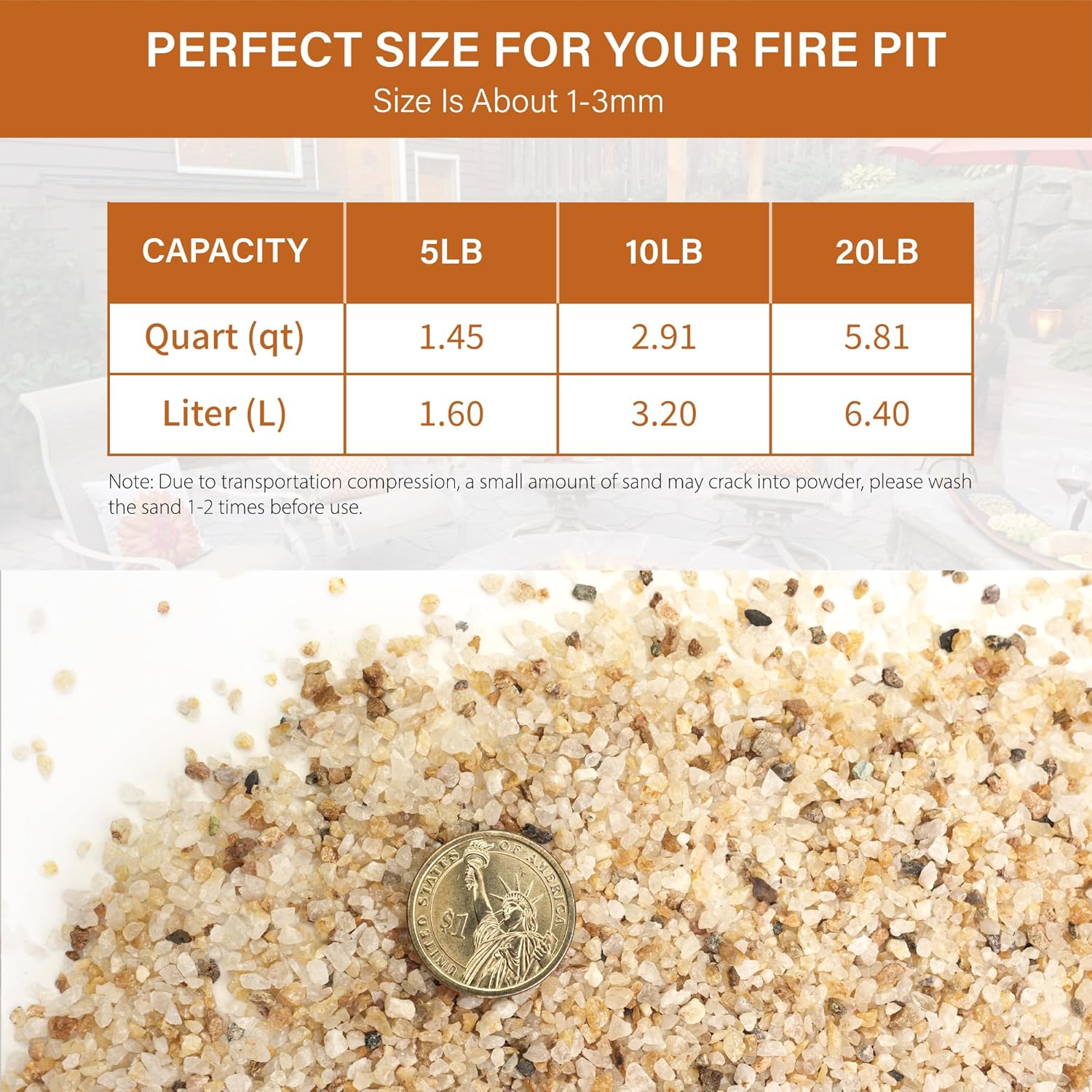 NUPICK 1-3mm Coarse Sand for Plants, 5lb Horticultural Grit for Aquariums, Succulents, Desert Silica Sand for Cactus, Decorative Gravel for Vases Filler, Gold Grit for Bonsai, Landscaping