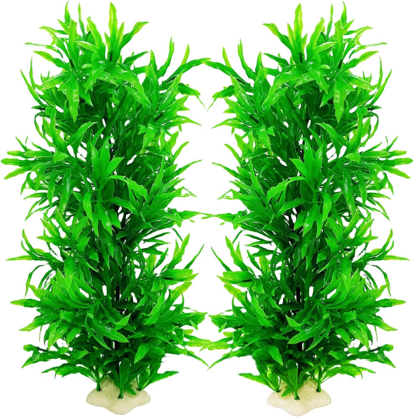 Tfwadmx Plastic Fish Tank Plants Decoration Artificial Seaweed Ornament for Fish Tank Decor Plastic Plant for Betta Shrimp 2 Pcs About 13 inch