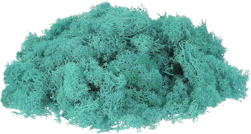 uxcell Preserved Reindeer Moss, 7oz Fake Moss for Crafts Artificial Dried Moss for Decoration Terrariums Potted Plants, Blue