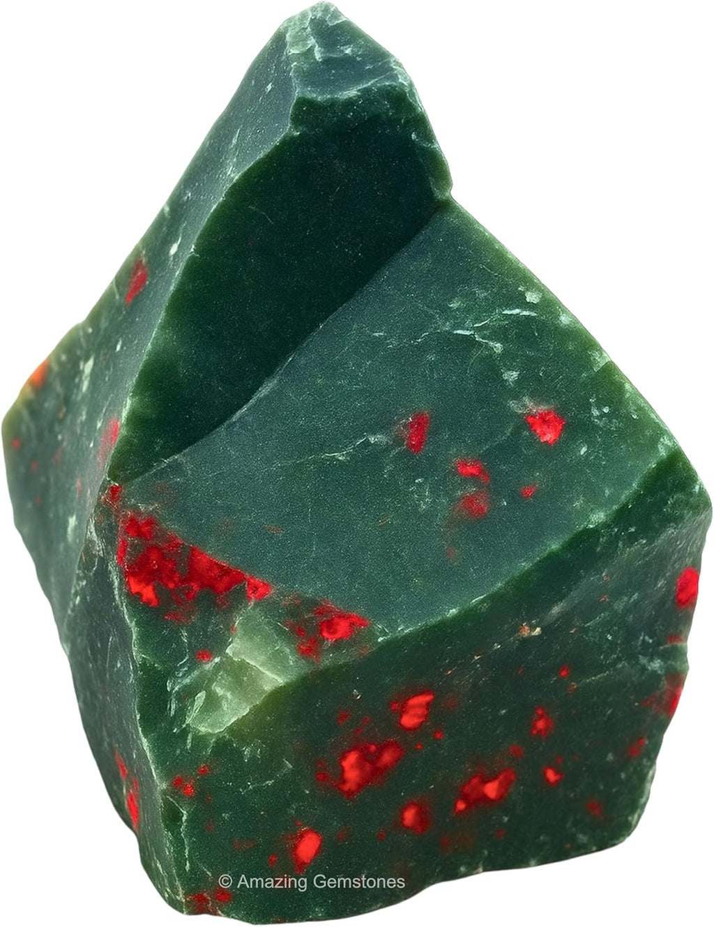 Amazing Gemstone Bloodstone Raw Crystals and Healing Stones, Natural Rocks for Tumbling - DIY Raw Stones and Crystals, 2 Pieces