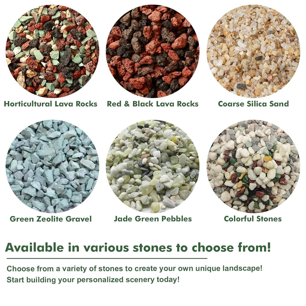 11 Pounds Mix Lava Rocks, 5-8 mm Red and Black for Plants, Bonsai, Horticultural Grit Soil Cover Gravel for Succulents, Hydroponics, Fairy Gardening, Top Dressing, Plant Drainage