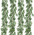 RECUTMS 4Pcs Artificial Willow Leaves Vine Twigs 5.7Ft Silk Willows Leaf Ivy Garland Faux Greenery Ivy Plant Decor for Indoor Outdoor Wedding Jungle Beach Birthday Party Garden Table Spring Summer