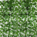 Kalolary 348FT Artificial Ivy Garland 48 Pack Scindapsus Leaf Fake Vines Plants Garland Hanging Aesthetic Plants Greenery Green Leaves for Wedding Bedroom Garden Party Office Wall Outdoor Decoration