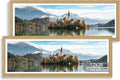12x36 Picture Frame 2 Packs, Real Glass and Natural Oak Wood Frame, Display Collage Pictures Twelve 4x6 With Mat or Pennant 12 x 36 Without Mat - Horizontal or Vertical Wall Mounting