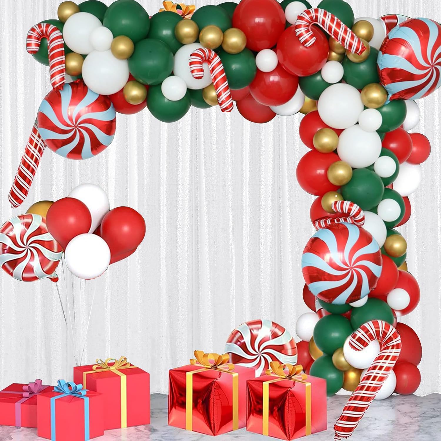 Sugargirl White Sequin Backdrop Curtain 4 Panels 2FTx8FT Glitter White Background Drapes Sparkle Photography Backdrop for Party Wedding Birthday Wall Decoration