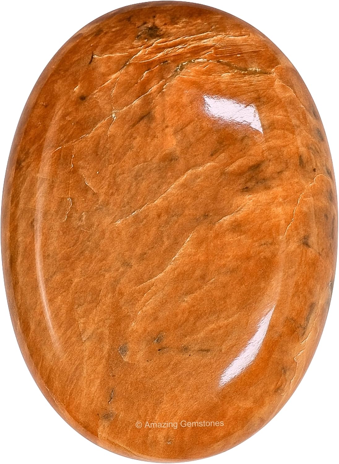Amazing Gemstone Peach Moonstone Crystals and Healing Stones - Large Palm Stone Crystals Piedra - Crystal for Good Luck, Positive Energy, Meditation - Unique Stocking Stuffers and Gifts for Women, Men