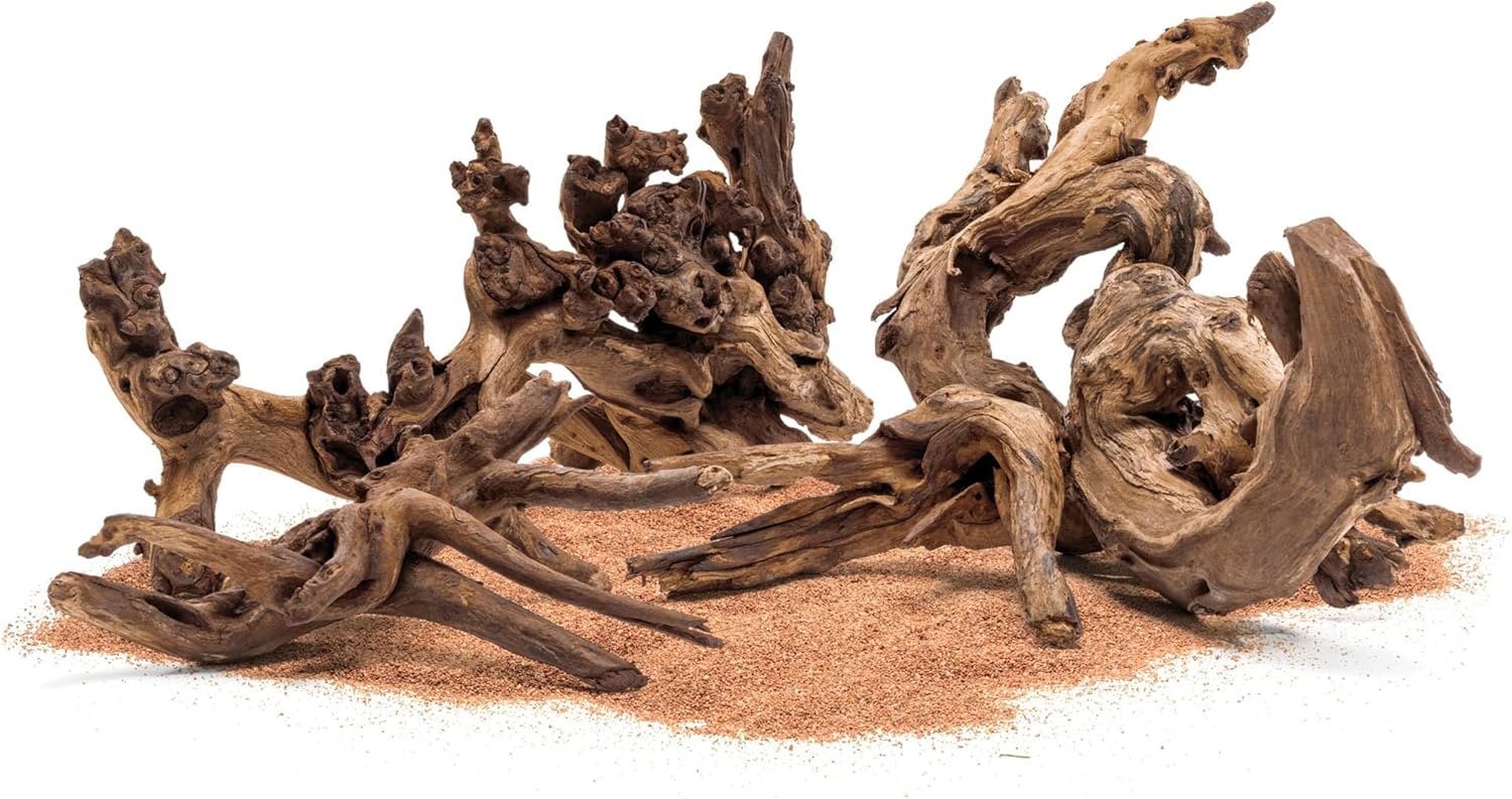 Ultum Nature Systems Driftwood - Amazon Drift Wood for Fish Tank, Planted Tank, Terriarium, Paludarium - Versatile Natural Driftwood Decor, Events Wood Centerpiece - Amazon Wood, Small (4-9")