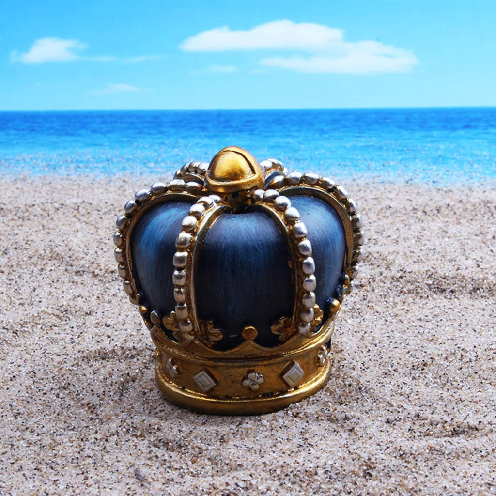 Crown Shaped Decorations Fish Tank Decor King Sculpture Collection Reptile Turtle Lizard Spider Tanks Terrarium Kingdom Figurine Statue Decor Ornament Pet