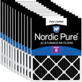 Nordic Pure 20x25x1 (19 1/2 x 24 1/2 x 3/4) Pure Carbon Pleated Odor Reduction Furnace Air Filters 12 Pack