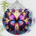Christmas Ornament, 2025 Ornaments for Christmas Tree, Stained Glass Hanging Ornament, Holiday Ornaments, Unique Gift Idea - Butterfly