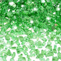 GasSaf 1/4 Inch Fire Glass Reflective Tempered Fireglass Cut Crushed FireGlass for Fire Pit, Fireplace, Replaces Existing Gas Logs & Lava Rocks (10 Pound)(Green Reflective)