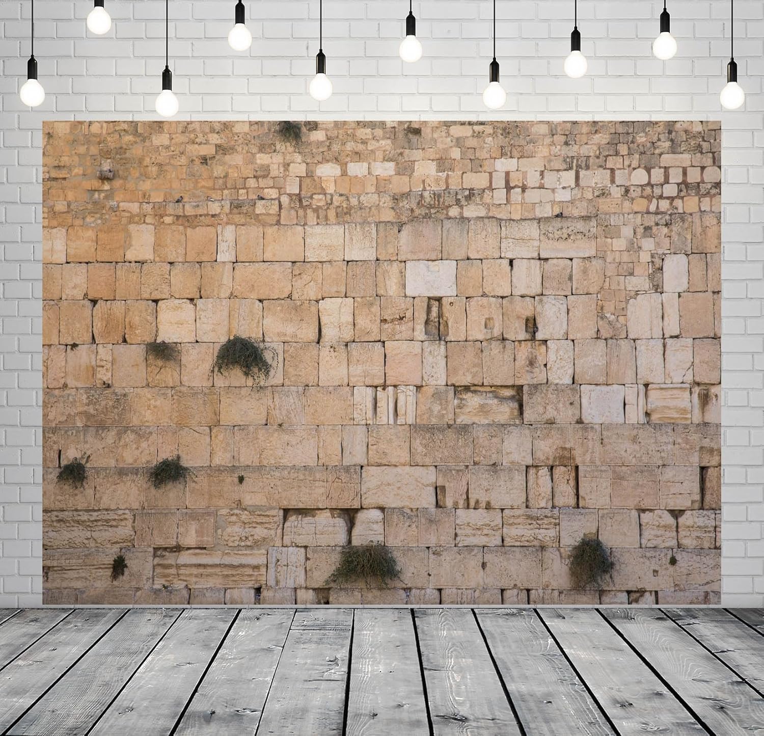 10x8ft Fabric Western Wall Jerusalem Cityscape Backdrop for Photography Ancient Jerusalem Israel Wailing Wall Background for Party Decoration Photo Studio Props