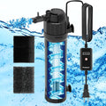 U - V Aquarium Filter for Green Water, Fish Tank Filter Pump with Timer, Dual Mode(Aeration/Rainfall) Fish Filter Turtle Tank Filter for 40-120 Gallon Tanks, Flow Rate & Direction Adjustable