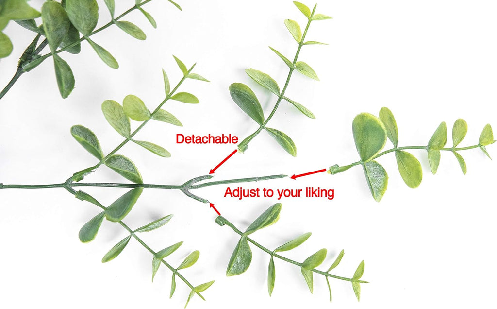 Artificial Farmhouse Eucalyptus (Pack of 3),Artificial Farmhouse Greenery Stems Fake Plants Foliage for Farmhouse,Home,Garden,Office,Patio,Wedding and Indoor Outdoor Decoration(Green)