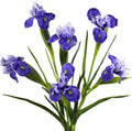 6 Long-Stem Real Touch Artificial Purple Irises – Realistic Faux Flowers for Home Décor, Wedding Bouquets, Centerpieces & Floral Arrangements