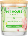 One Fur All Pet House Candle Plant-Based/Soy - Clean Burning Scented, Long Lasting Pet Odor Candle for Home - Bamboo Watermint