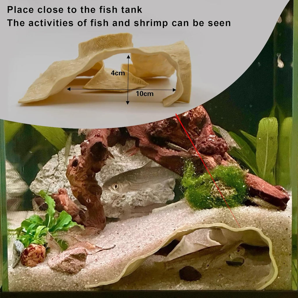 LIYAOLI Aquarium Cave Tunnel with Dual Viewing Ports | Fish Tank Decoration Hideout for Pleco, Shrimp & Corydoras | Substrate-Friendly Design & Sinking Base