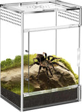 Jumping Spider Enclosure, Compact Acrylic Terrarium for Jumping Spiders, Tarantulas, and Praying Mantis - Small Insect Habitat Enclosure with Transparent Design (2.7x2.7x5.9 Inch)