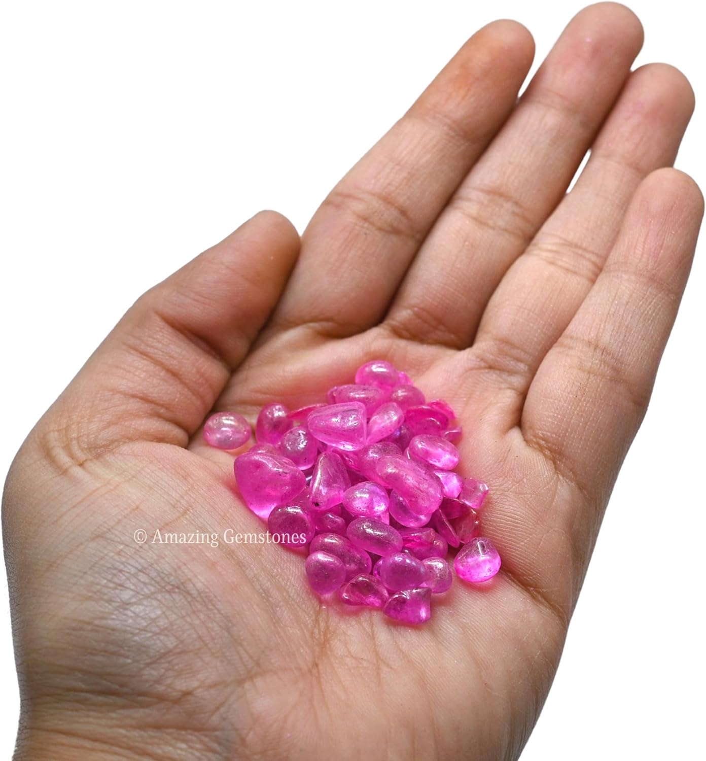 Amazing Gemstone Rose Aura Quartz Crystal Chips Aquarium Gravel Rocks - Aura Quartz Chips Bulk Fish Tank Gravel, Small Tumbled Stone Chips and Tiny Crystals for Decoration