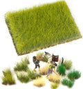 Warmtree Hand Torn Model Grass Tufts for Miniature Scenery Applicable for N & HO Scale for Train Layouts, Diorama Supplies, and Architectural Models(Light Green)