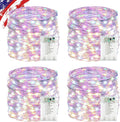 4 Pack Cuttable Fairy Lights Battery Operated, Waterproof 20FT 60LED Twinkle Lights with Timer Indoor Outdoor, Fairy Battery String Light for Bedroom, Classroom, Wedding, Christmas Décor(Multicolor)