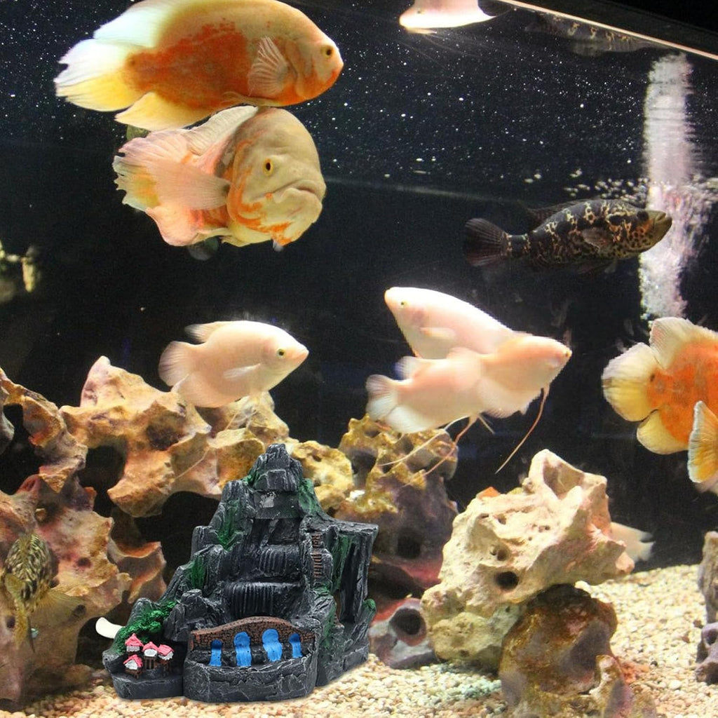 Aquarium Dynamic Waterfall Aquariums Decorations Art Terrarium Habitat Ornaments Photo Props Waterfall Fish Tanks Ornaments