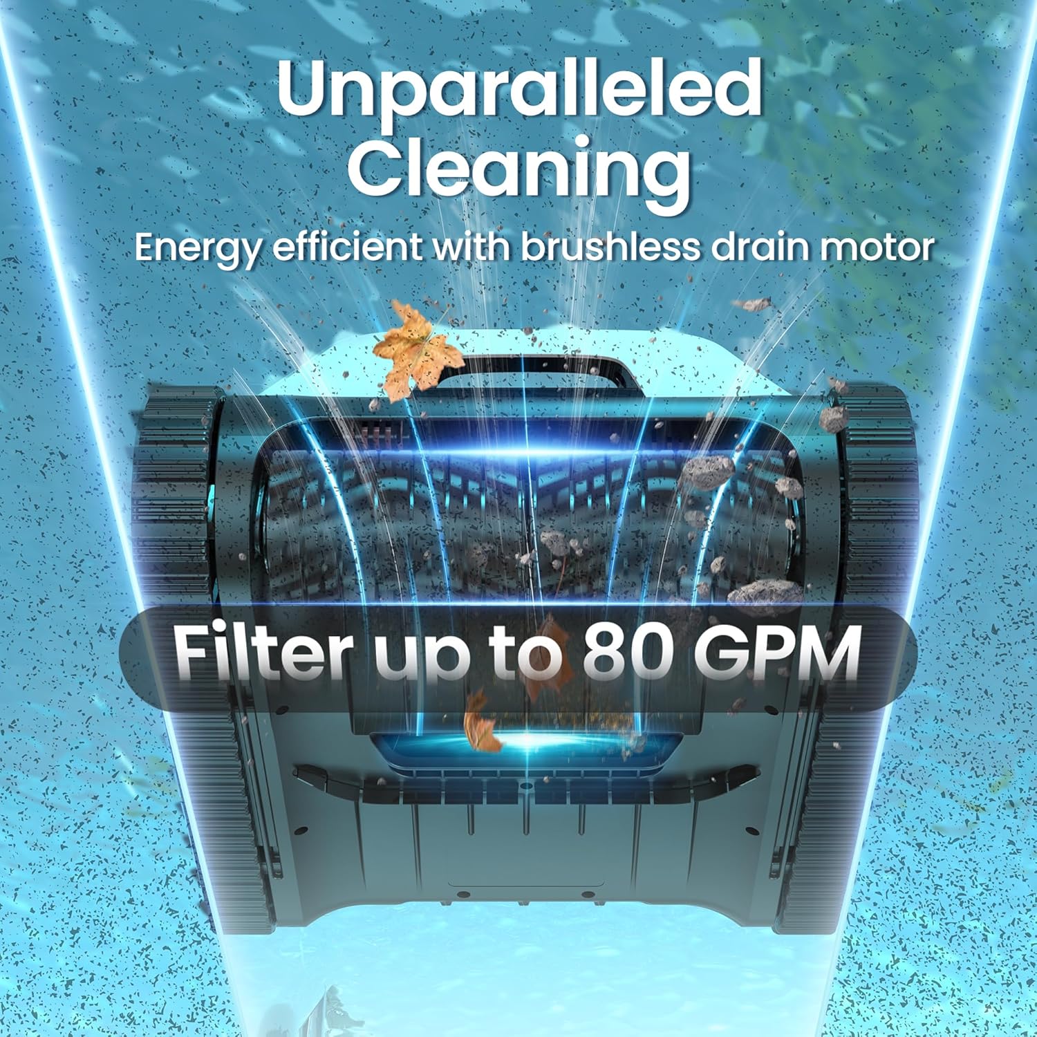 AIPER Scuba S1 Cordless Robotic Pool Cleaner, Pool Vacuum for Inground Pools, Wall and Waterline Cleaning, Smart Navigation for Pools up to 1,600 Sq.ft (Renewed)