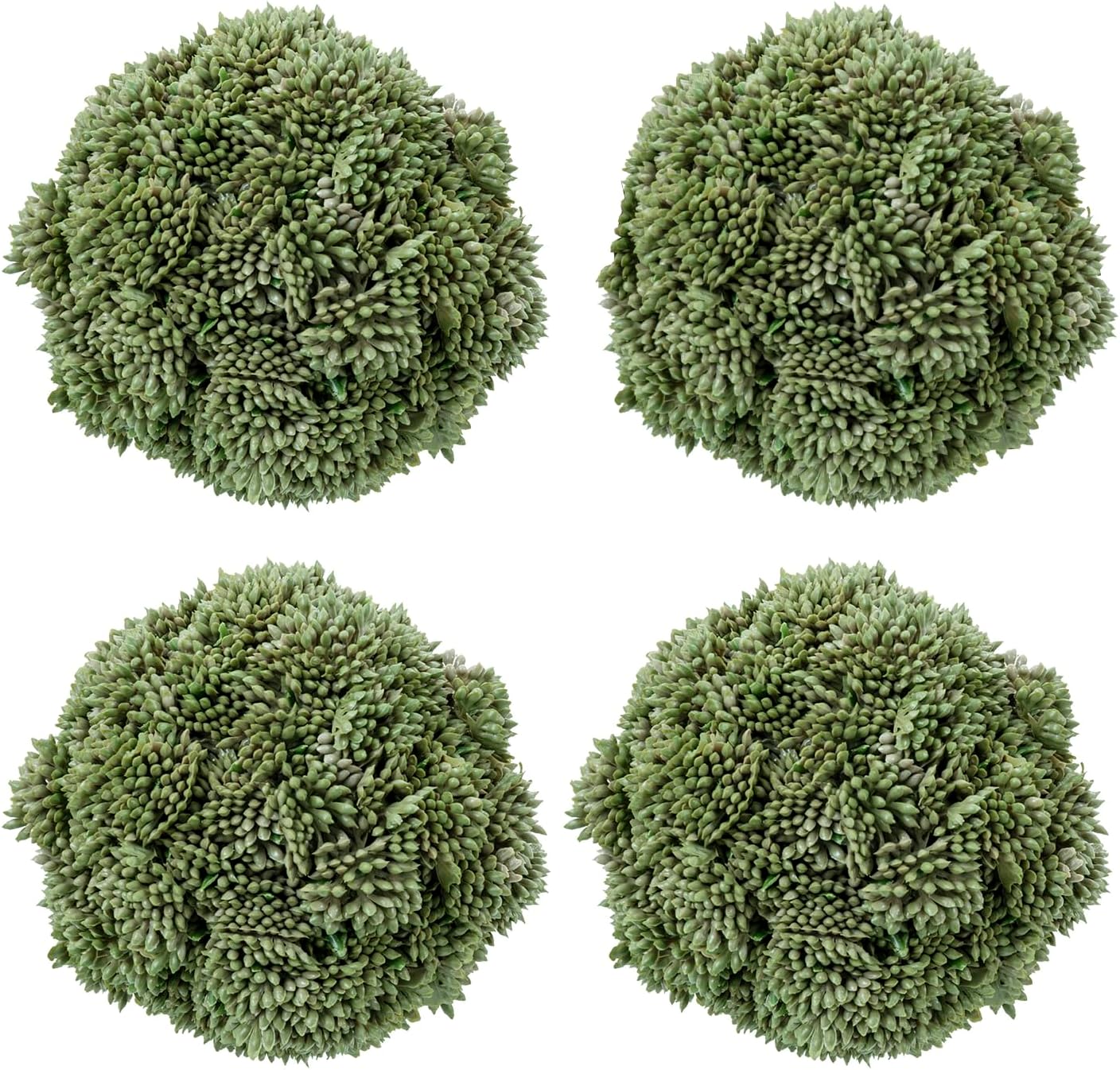 MyGift 3.5 Inch Decorative Boxwood Balls Topiary, Lifelike Artificial Foliage Greenery Faux Bowl Fillers, Set of 4