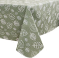 Walrus Heavy Duty Vinyl Tablecloth with Flannel Backing Waterproof Oil-Proof Plastic Table Cloth Stain-Resistant Wipeable Rectangle or Square Table Cover for Indoor and Outdoor (Leaf, 60X102 Inch)