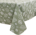 Walrus Heavy Duty Vinyl Tablecloth with Flannel Backing Waterproof Oil-Proof Plastic Table Cloth Stain-Resistant Wipeable Rectangle or Square Table Cover for Indoor and Outdoor (Leaf, 54X54 Inch)