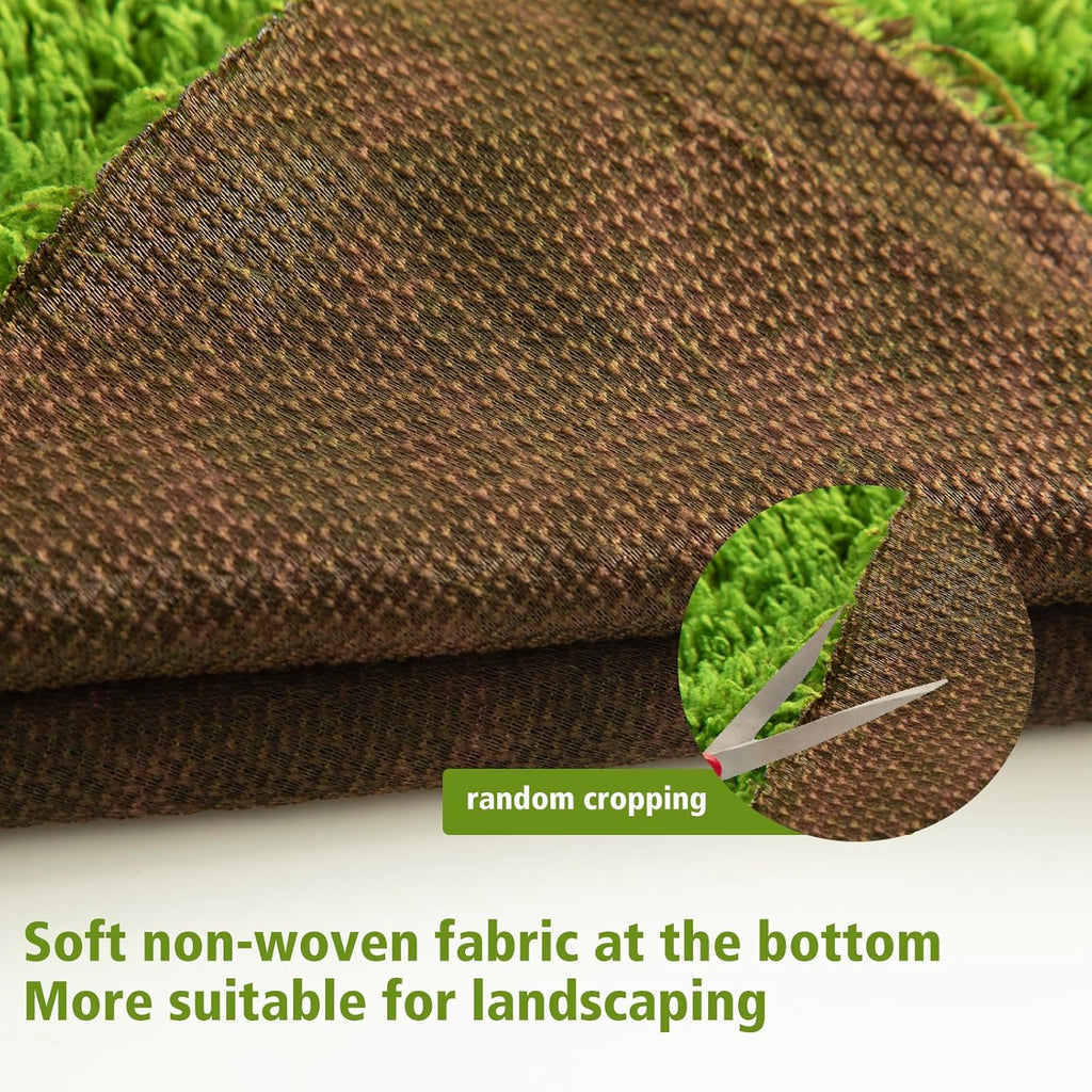 Artificial Grass Mat 4x3.3 Ft - Realistic & Soft Synthetic Turf, Fake Grass Carpet for Indoor Outdoor Use, Backyard, Patio, Balcony Decor (Green) (Grass Green)
