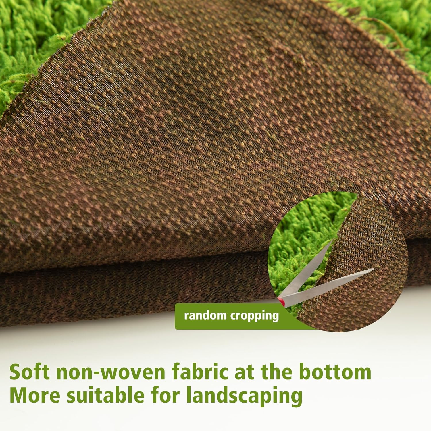Artificial Grass Mat 4x3.3 Ft - Realistic & Soft Synthetic Turf, Fake Grass Carpet for Indoor Outdoor Use, Backyard, Patio, Balcony Decor (Green) (Grass Green)
