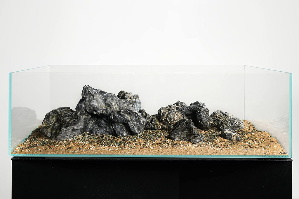 LANDEN Seiryu Stones Natural Rocks (17lbs, 3~11 inches,7-8pcs) for Aquarium, Paludarium, Terrariums, Landscaping Rocks, Aquascaping