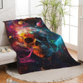 Skull Blanket Skeleton Throw Blanket Gifts for Women Girls Men Boys Kids Adults Super Soft Cozy Plush Fluffy Fuzzy Fleece Blanket Decor 60''X80''
