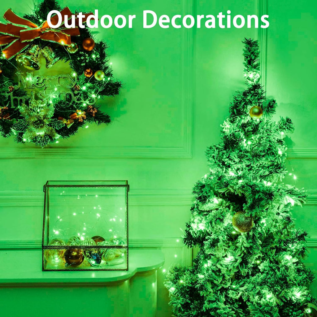 4 Pack Green Fairy Lights Battery Operated with Remote, Waterproof 20FT 60LED Cuttable Twinkle Lights with Timer Indoor Outdoor, String Light for Bedroom, Classroom, Wedding, DIY, Christmas Décor