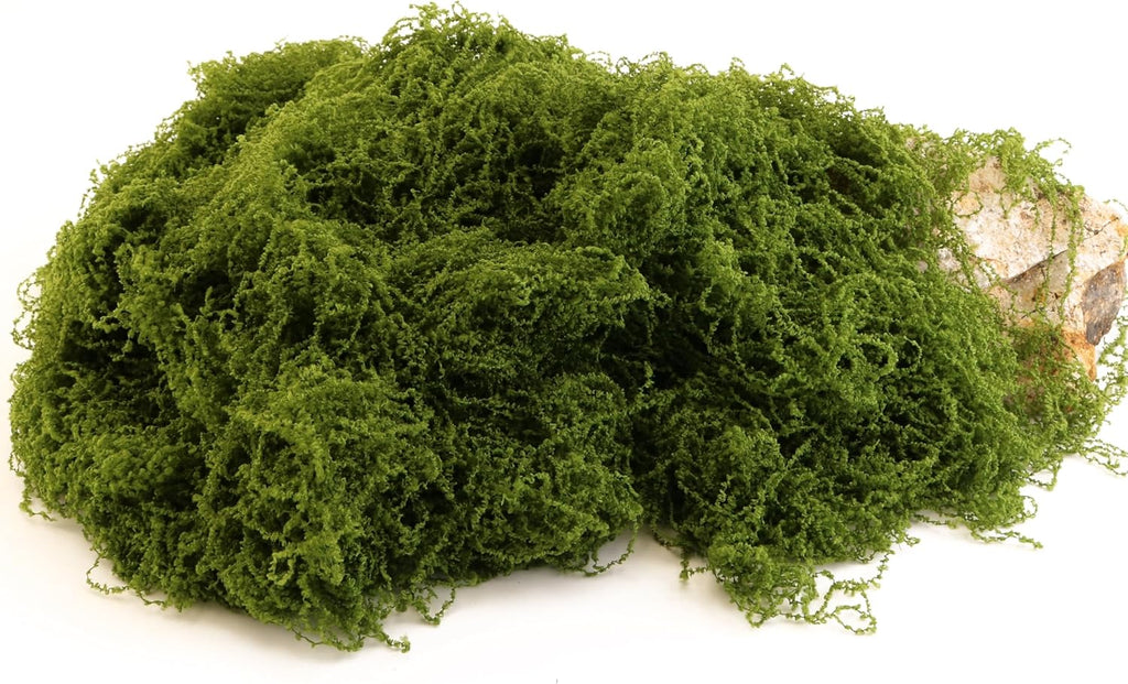 Dark Green Moss is Used for Handicrafts, Artificial Moss, Glass Vase Fillers, Wedding/Christmas/Spring Green Parties/Indoor Flower Pots/DIY Rainforest Models/Table Decoration (7.05 Ounces)