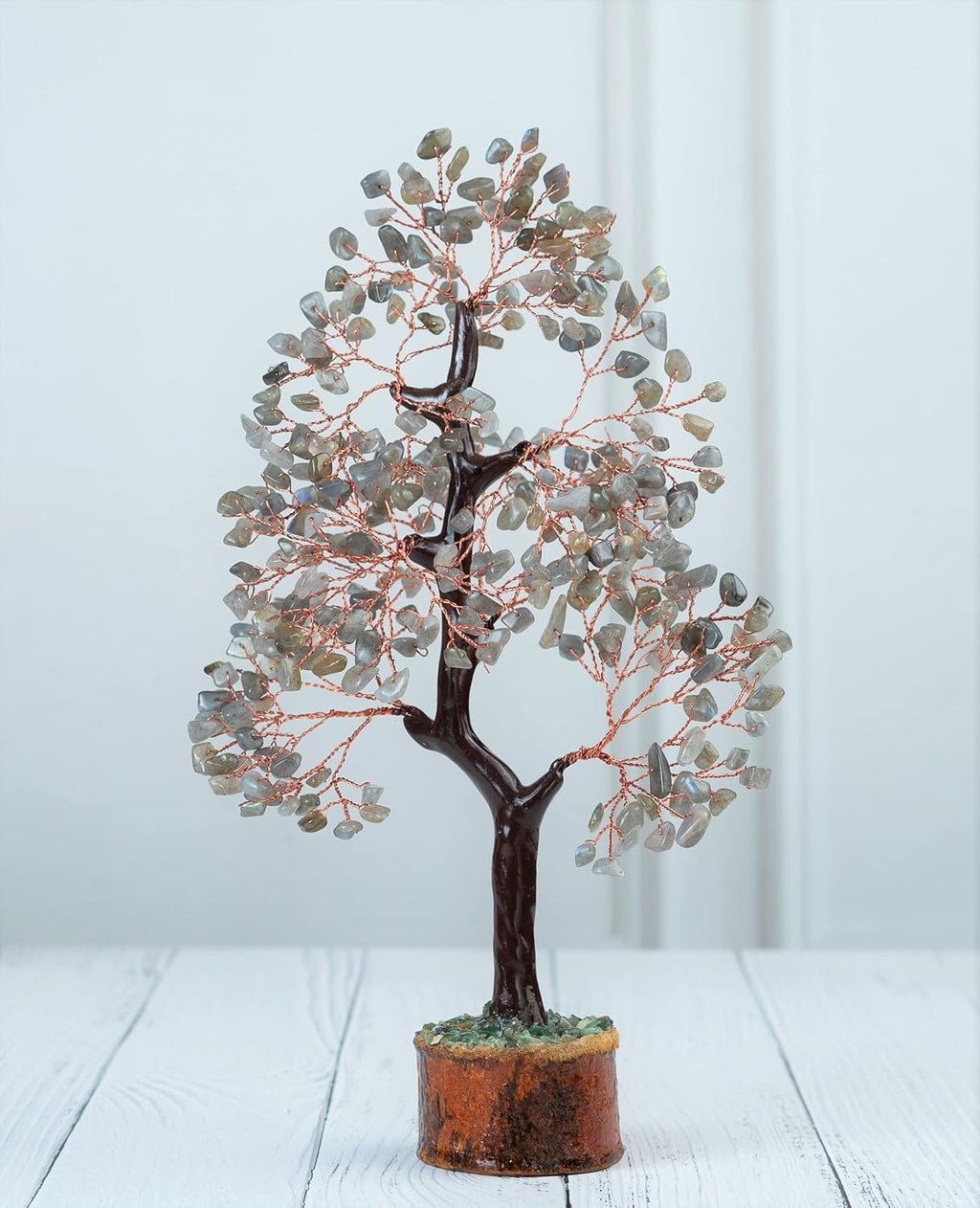 Labradorite Crystal Tree of Life, Chakra Tree of Life, Handmade Gemstone Tree, Feng Shui Tree, Money Tree, Crystal Decoration, Spiritual Gift, Gem Tree, Artificial Tree, Chakra Decor, Healing Tree