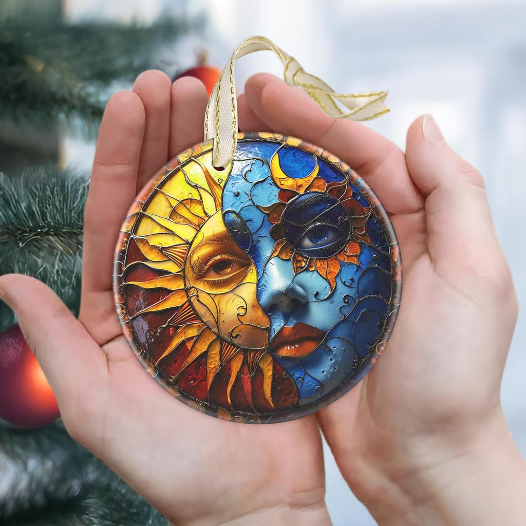 2025 Beautiful Christmas Ornaments - Christmas Decoration, Round Ceramic, Holiday Decor for Tree, Gift Idea