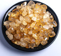 Polished Brazilian Citrine Crystal Chips 200 Pcs - 0.3" 10 oz Tumbled Stone Chips Crushed Sea Glass Stones Healing Reiki Crystal Making Home Decoration