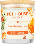 One Fur All Pet House Fall Candles, Long Lasting, Clean Burning, Soy Wax Scented Candles for Pet Odor, Orange Spice