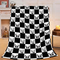 Bulldog Throw Blanket Cute Bulldog Gifts for Kids Girls Boys Adults Women Men Soft Cozy Warm Plush Fluffy Fuzzy Fleece Blanket Birthday Festival Decor 40''X50''