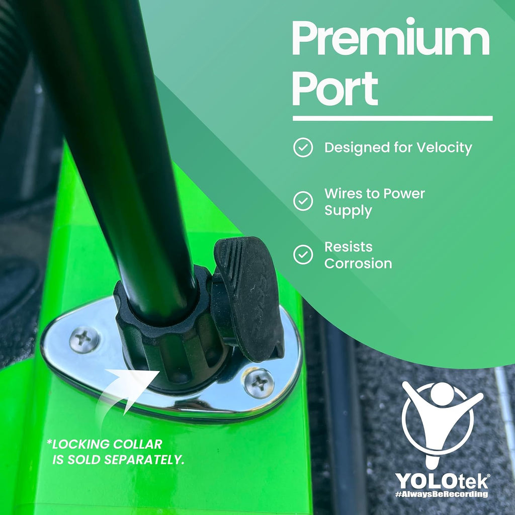 YOLOtek Veteran Owned - PERKO Port Kit (Teardrop) - Threaded Base Secure Boat Navigation Lights for Stern or Bow - Boat Accessories