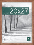 MCS Museum Poster Frame 20x27 Medium Oak Woodgrain, Vertical & Horizontal Wall Hanging Large Picture Frame for Photos, Posters & Art Prints (1-Pack)