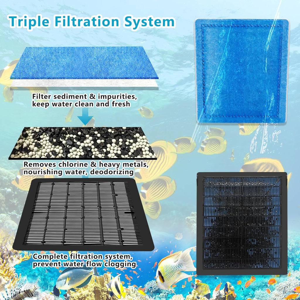 12-Pack Aquarium Filter Replacement Cartridges for Marineland Rite-Size C & Aqua-Tech EZ-Change #3,Fit for PRO Power Filters 200/275/350/375